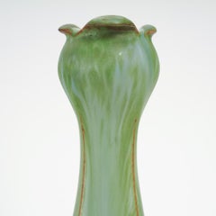 Stoneware and Gilt Bronze Art Nouveau Vase by Paul Louchet .