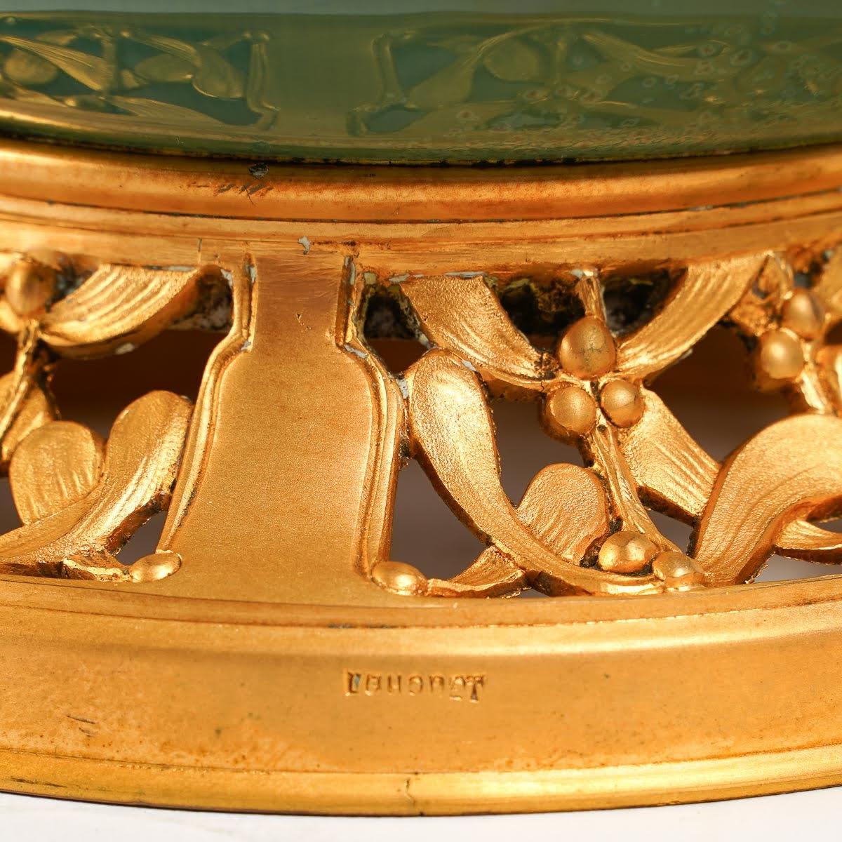 Jugendstilvase aus Steingut und vergoldeter Bronze von Paul Louchet. (Art nouveau) im Angebot