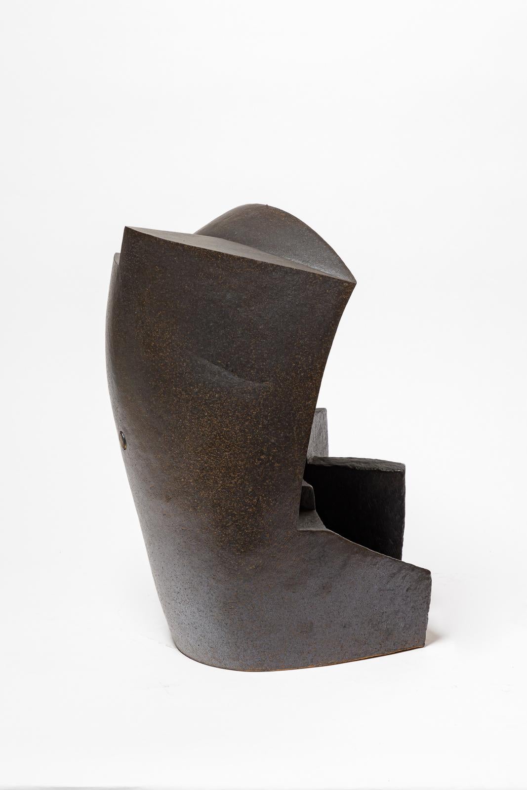 Céramique Sculpture en grès et oxydes intitulée 