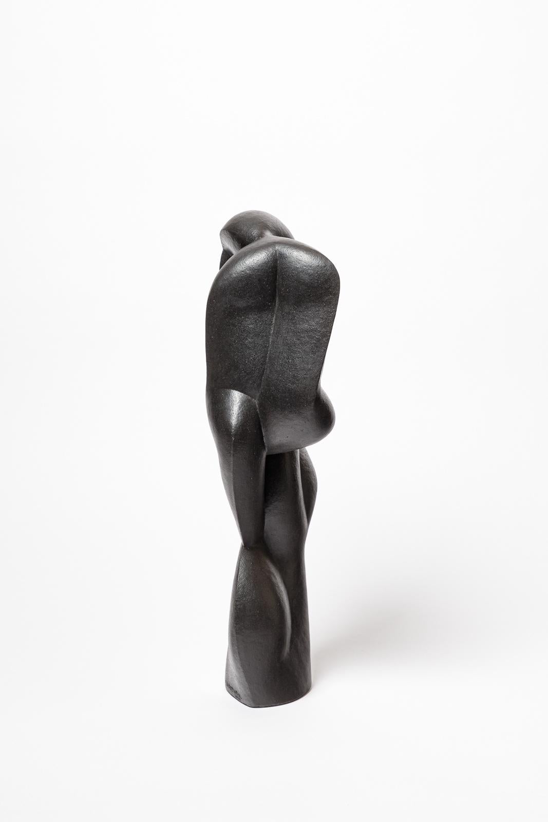 Francese Scultura in gres e ossidi intitolata 