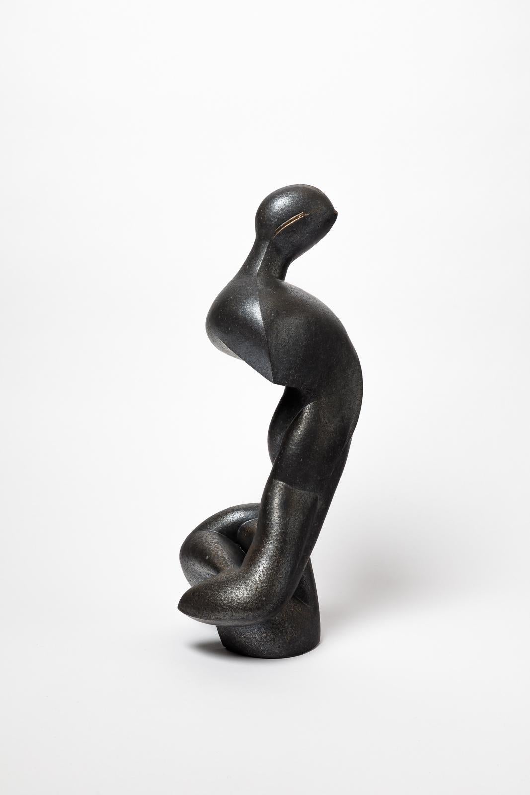 Francese Scultura in gres e ossidi intitolata 
