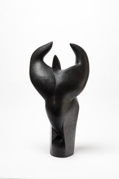 Stoneware and oxides sculpture, « La vie du grand Heaume » by Pierre Martinon