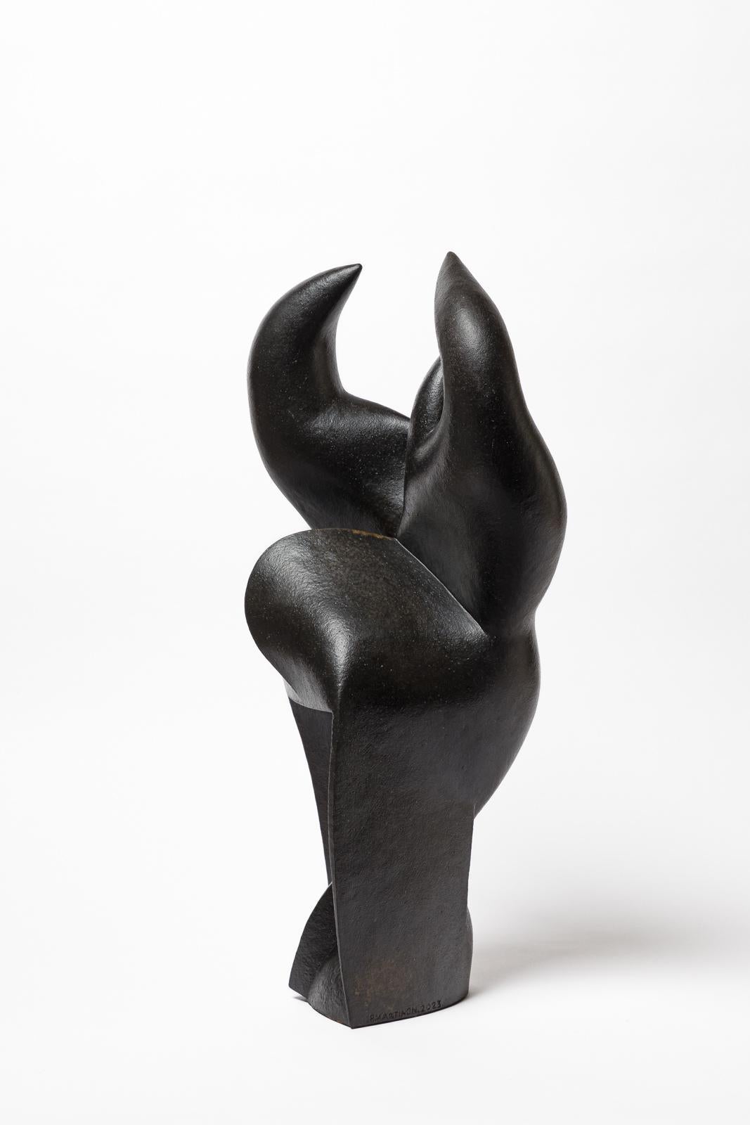 Francese Scultura in gres e ossidi, 