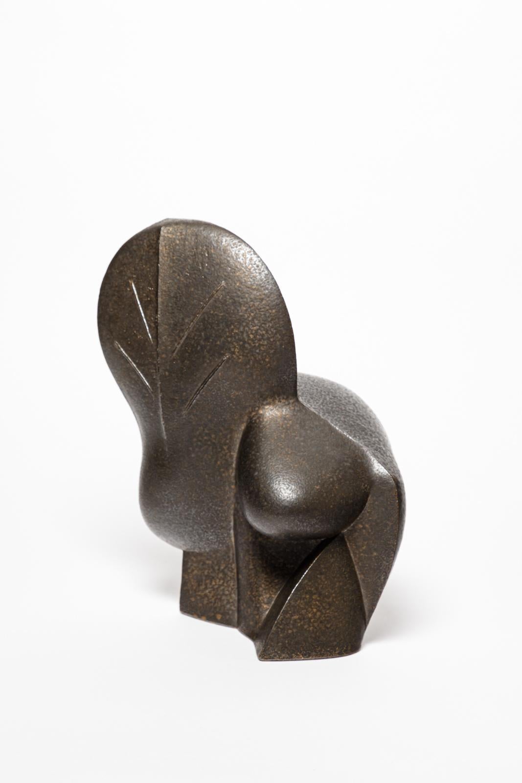 Skulptur aus Steingut und Oxiden 