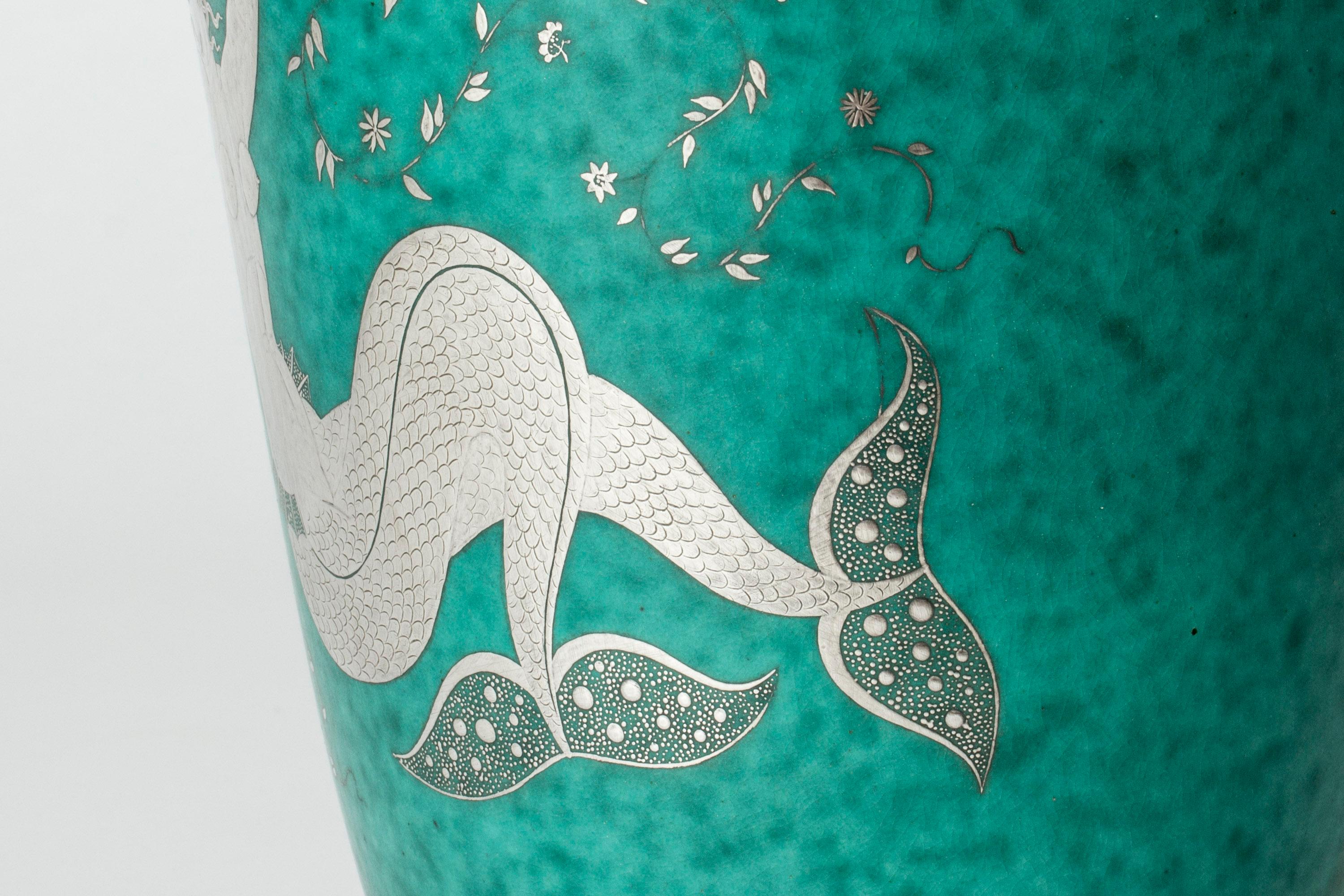 Stoneware “Argenta” Vase by Wilhelm Kåge In Good Condition In Stockholm, SE