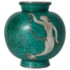 Stoneware "Argenta" Vase by Wilhelm Kåge