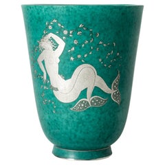 Stoneware “Argenta” Vase by Wilhelm Kåge