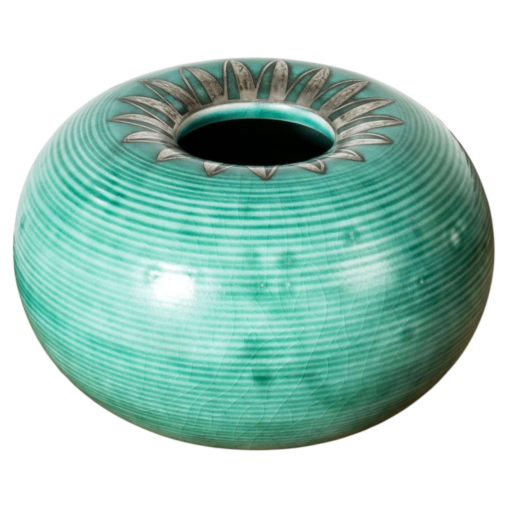 Vaso "ARGENTA" in gres di Wilhelm Kåge