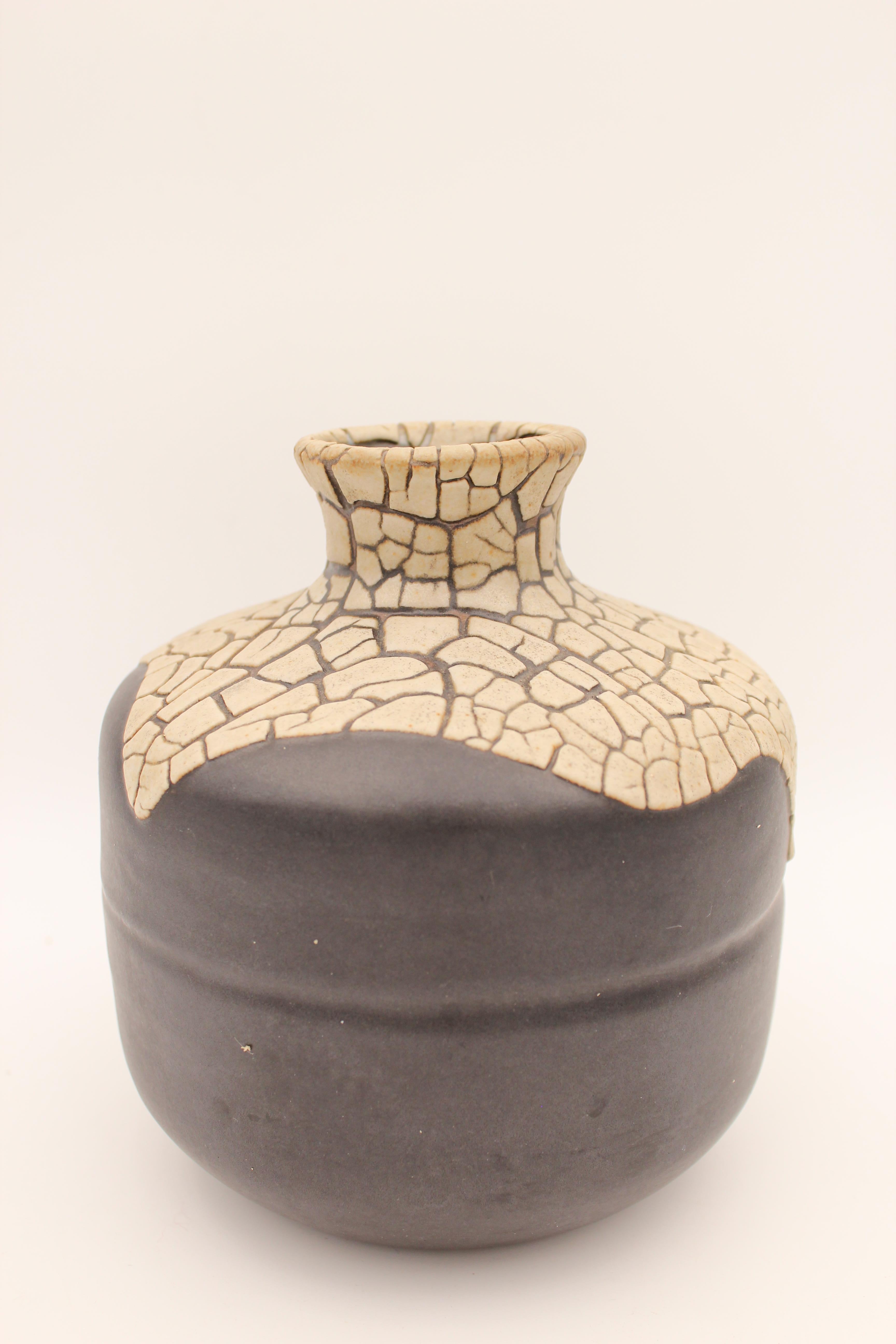 Stoneware Art Deco vase by Leon Pointu, 1926, France In Good Condition For Sale In Santa Gertrudis, Baleares