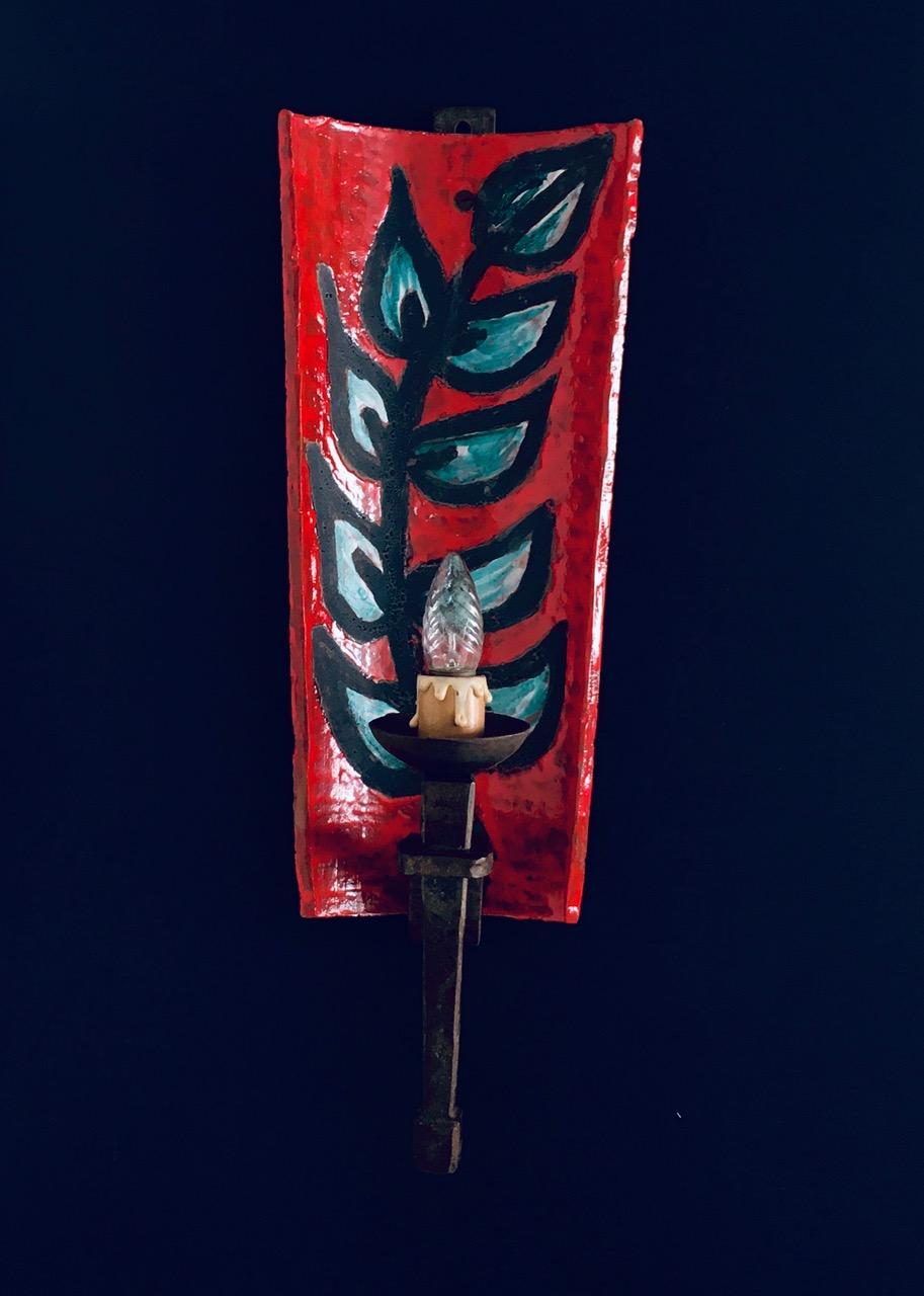 Applique en grès, fabriquée par un artiste, France, années 1960 en vente 6