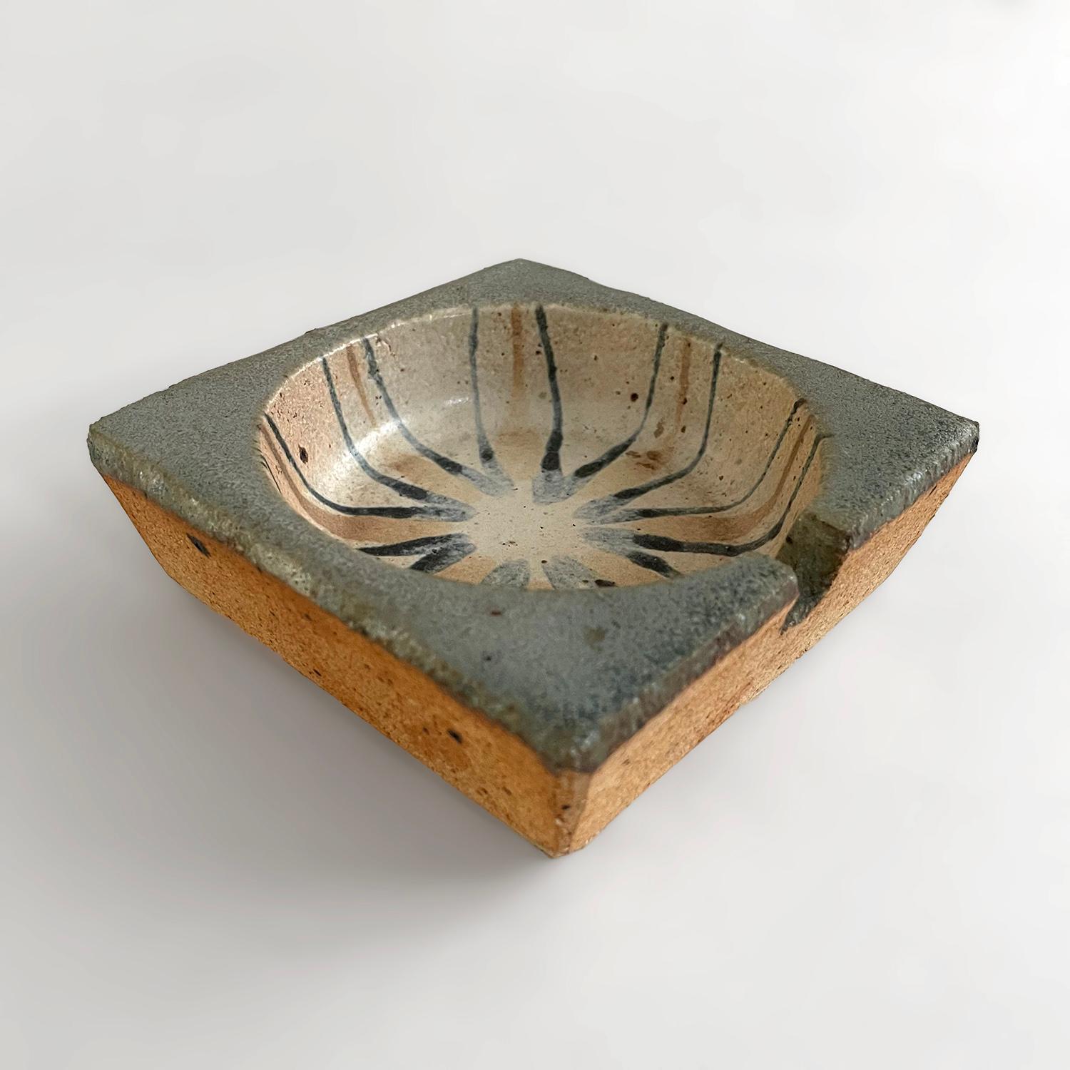 French Stoneware Ashtray For Sale