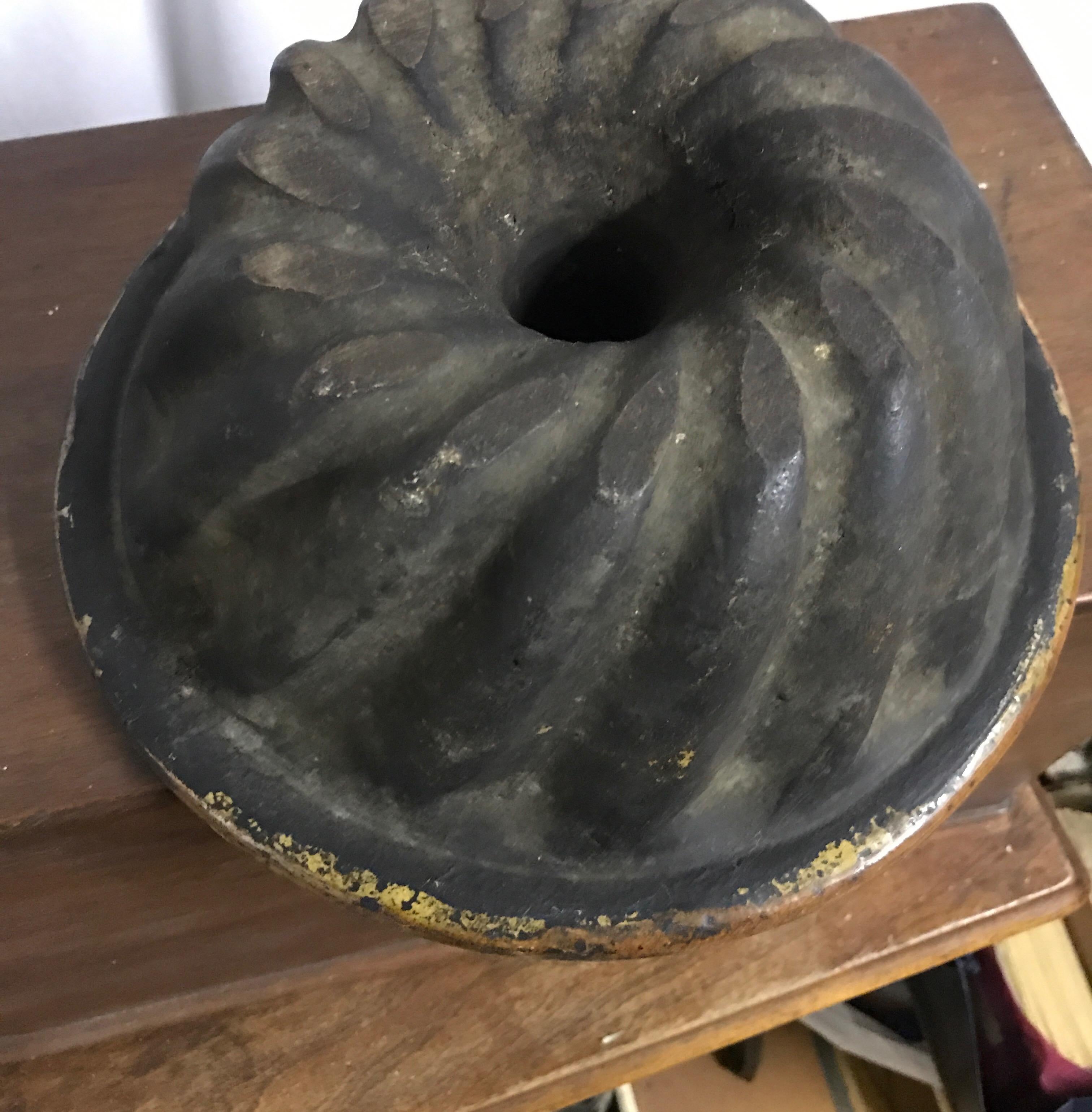 Belgian Stoneware Baking Form Cake Baking Mold, circa 1910 For Sale