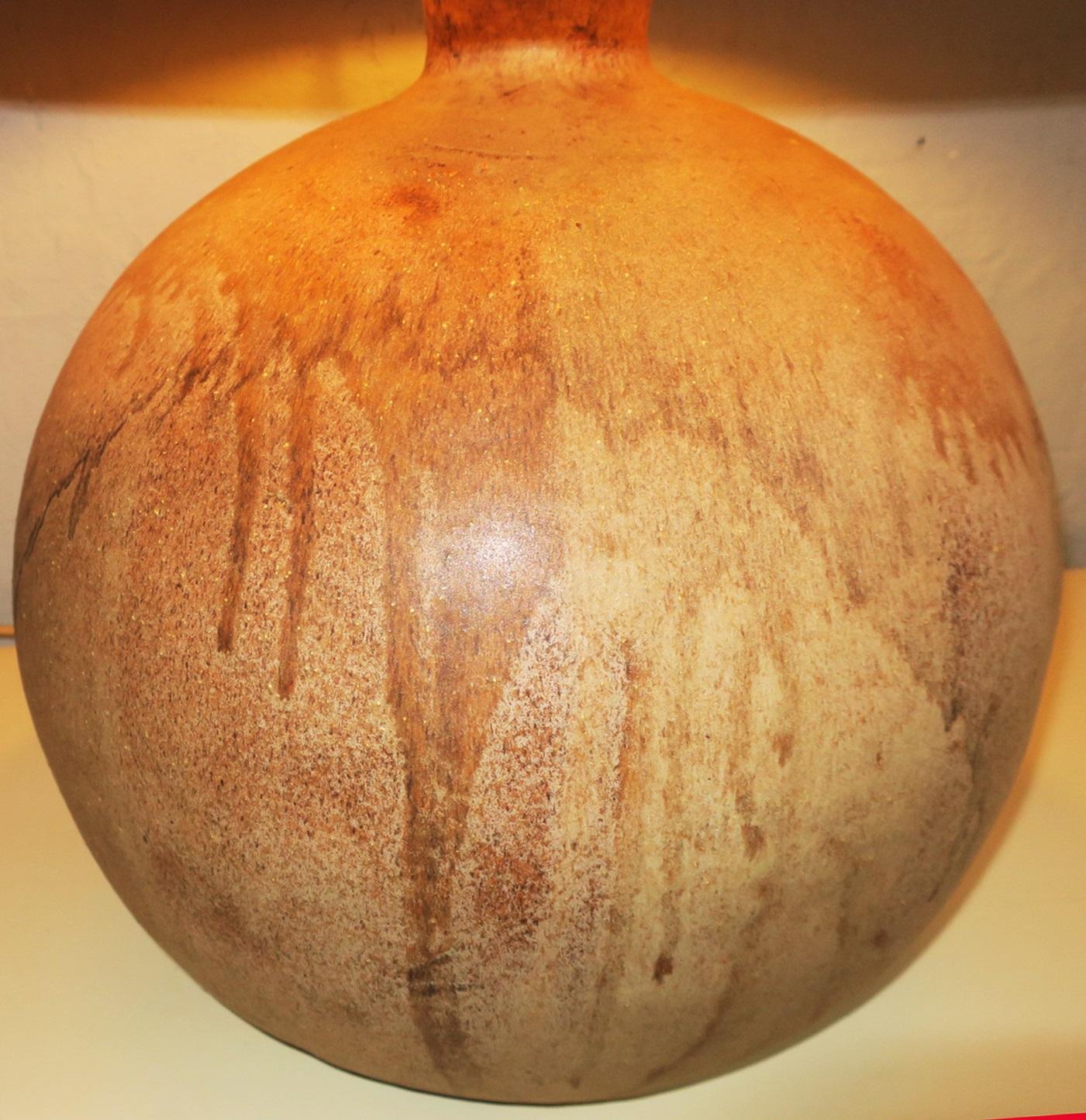 Stoneware Ball Table Lamp, Mid-Century In Good Condition For Sale In Berlin, DE
