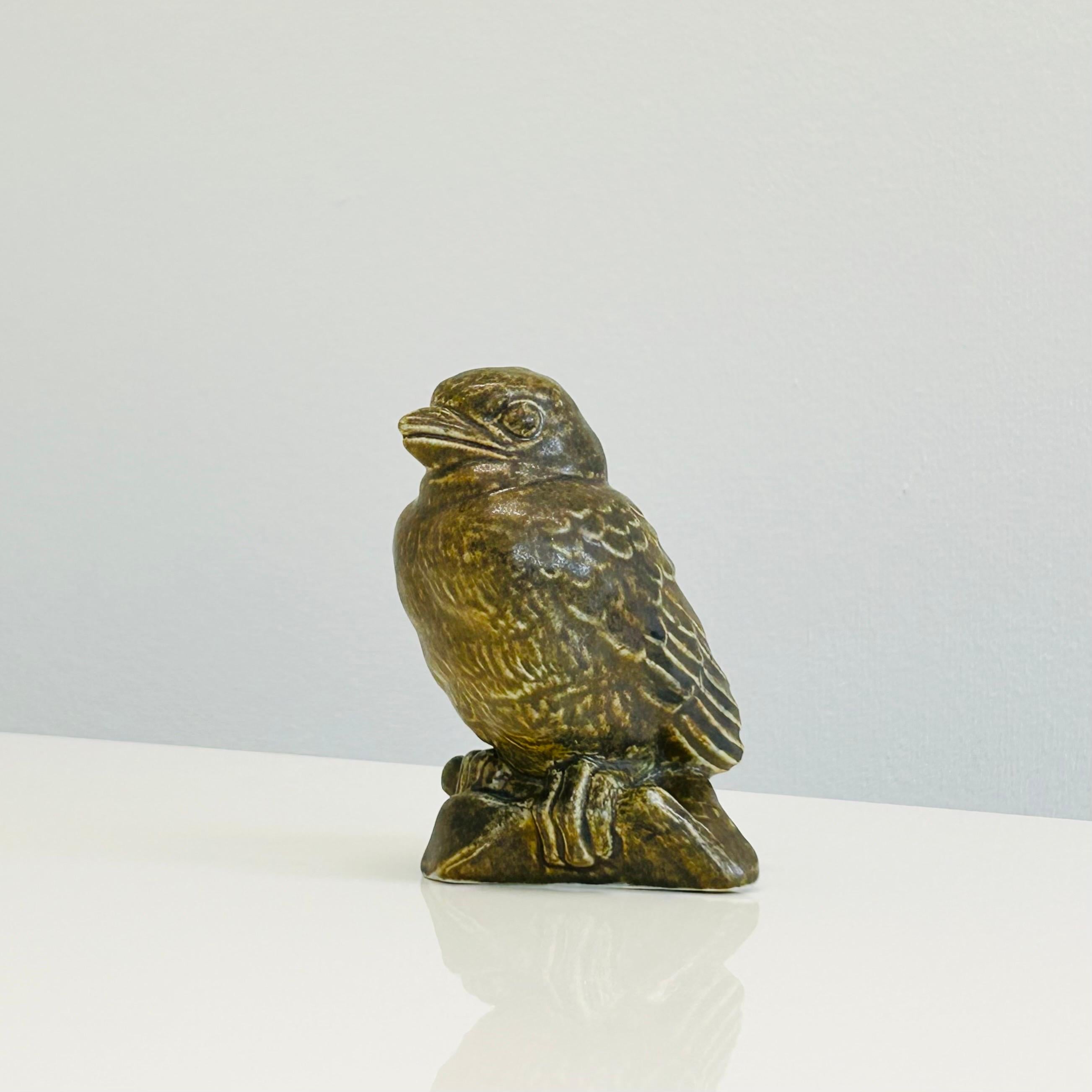 Stoneware bird by Svend Aage Holm Sorensen, 1950s, Denmark In Excellent Condition For Sale In Værløse, DK