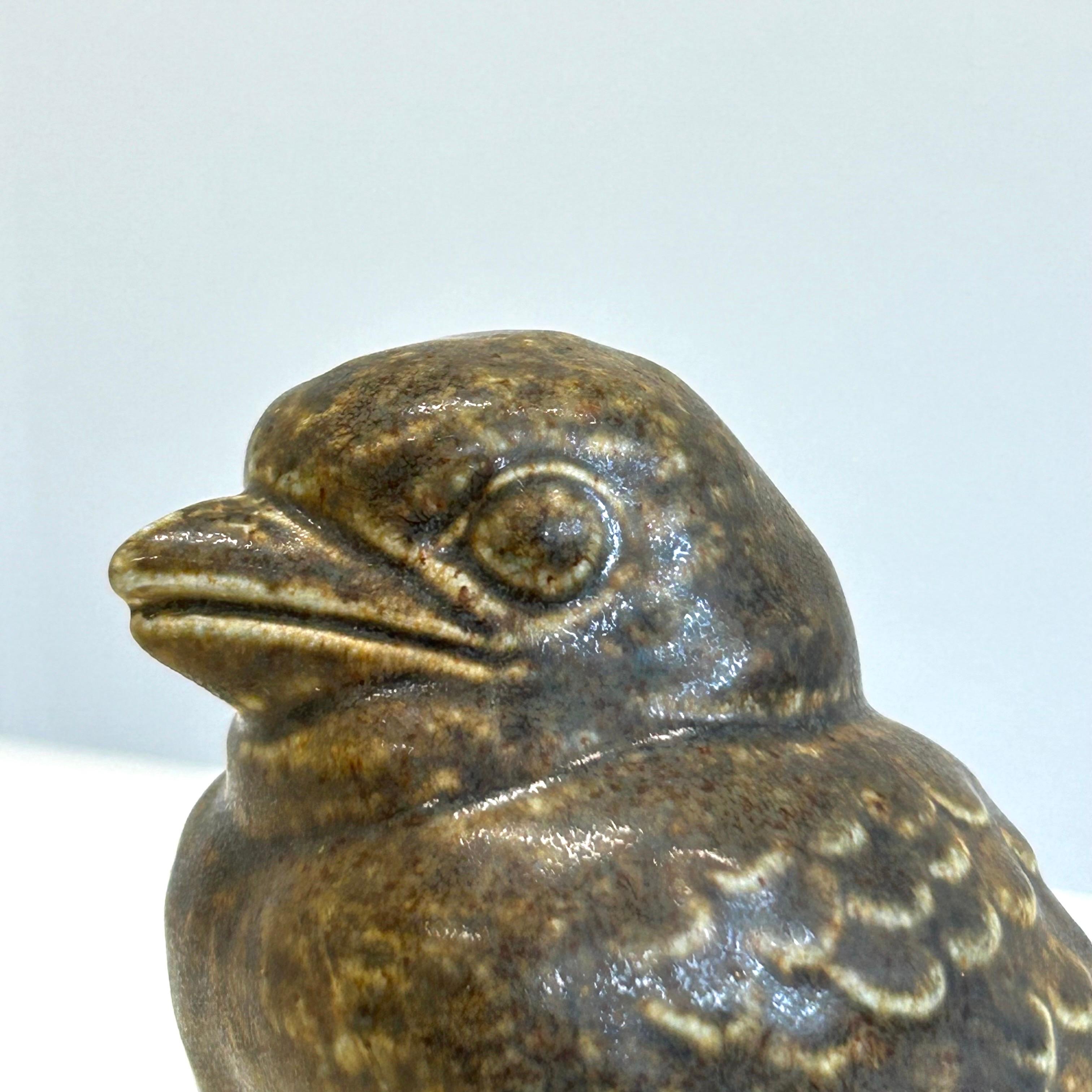 Ceramic Stoneware bird by Svend Aage Holm Sorensen, 1950s, Denmark For Sale