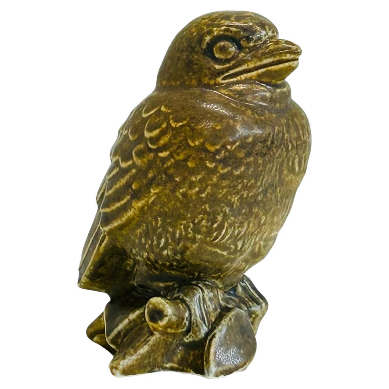 Stoneware bird by Svend Aage Holm Sorensen, 1950s, Denmark For Sale