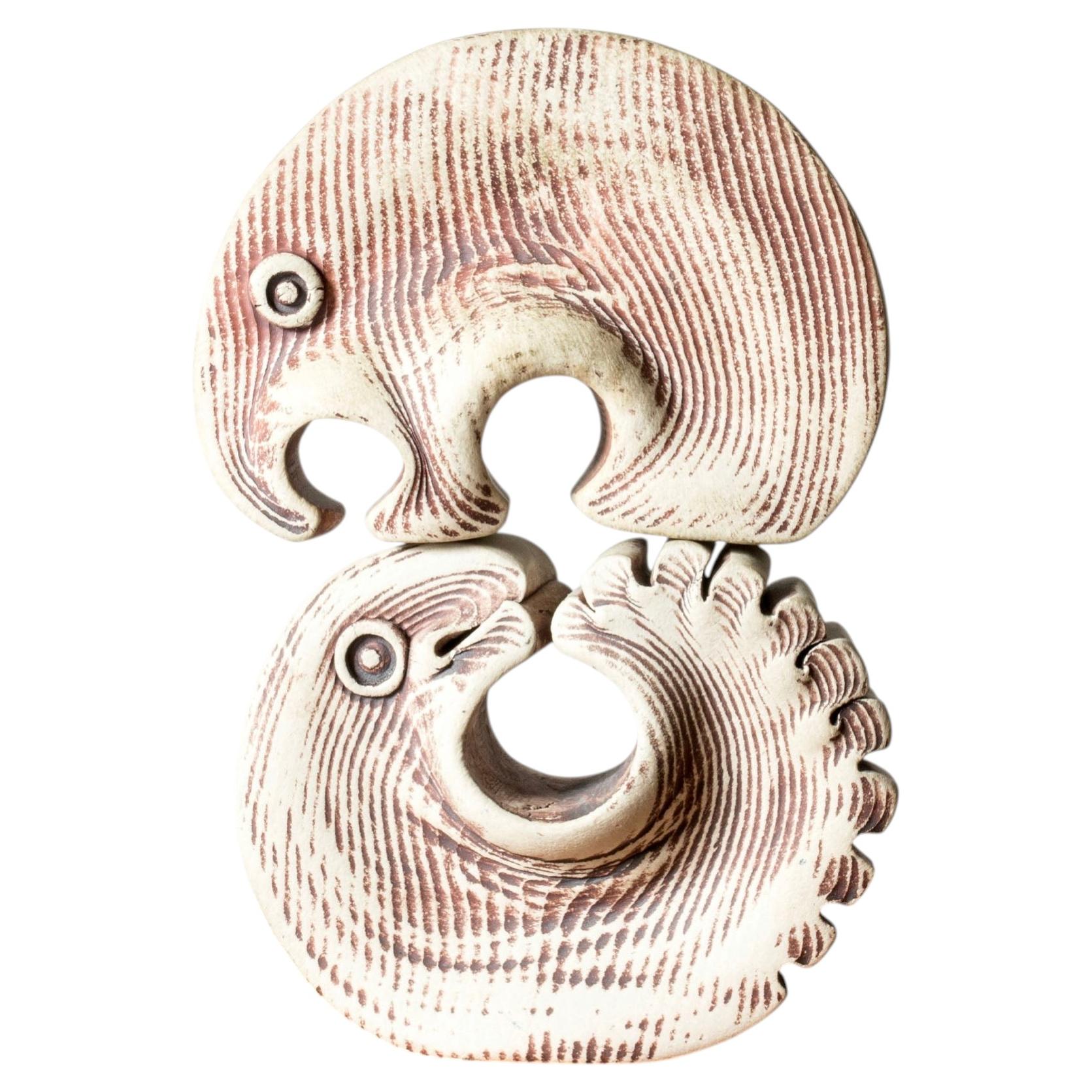 Stoneware "BORIS" Sculptures by Boris Stojkov, Gustavsberg, Sweden, 1960s