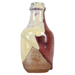 Bottiglia in gres di Alain Gaudebert, Puisaye - Era Joulia Debril Deblander Lerat