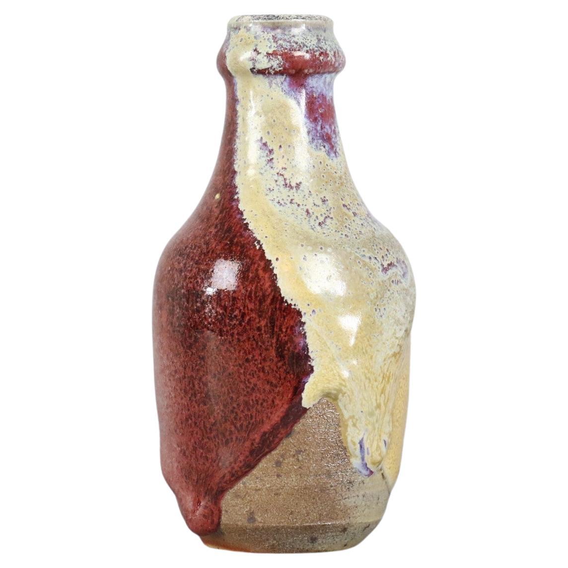 Stoneware Bottle by Alain Gaudebert, Puisaye - Era Joulia Debril Deblander Lerat