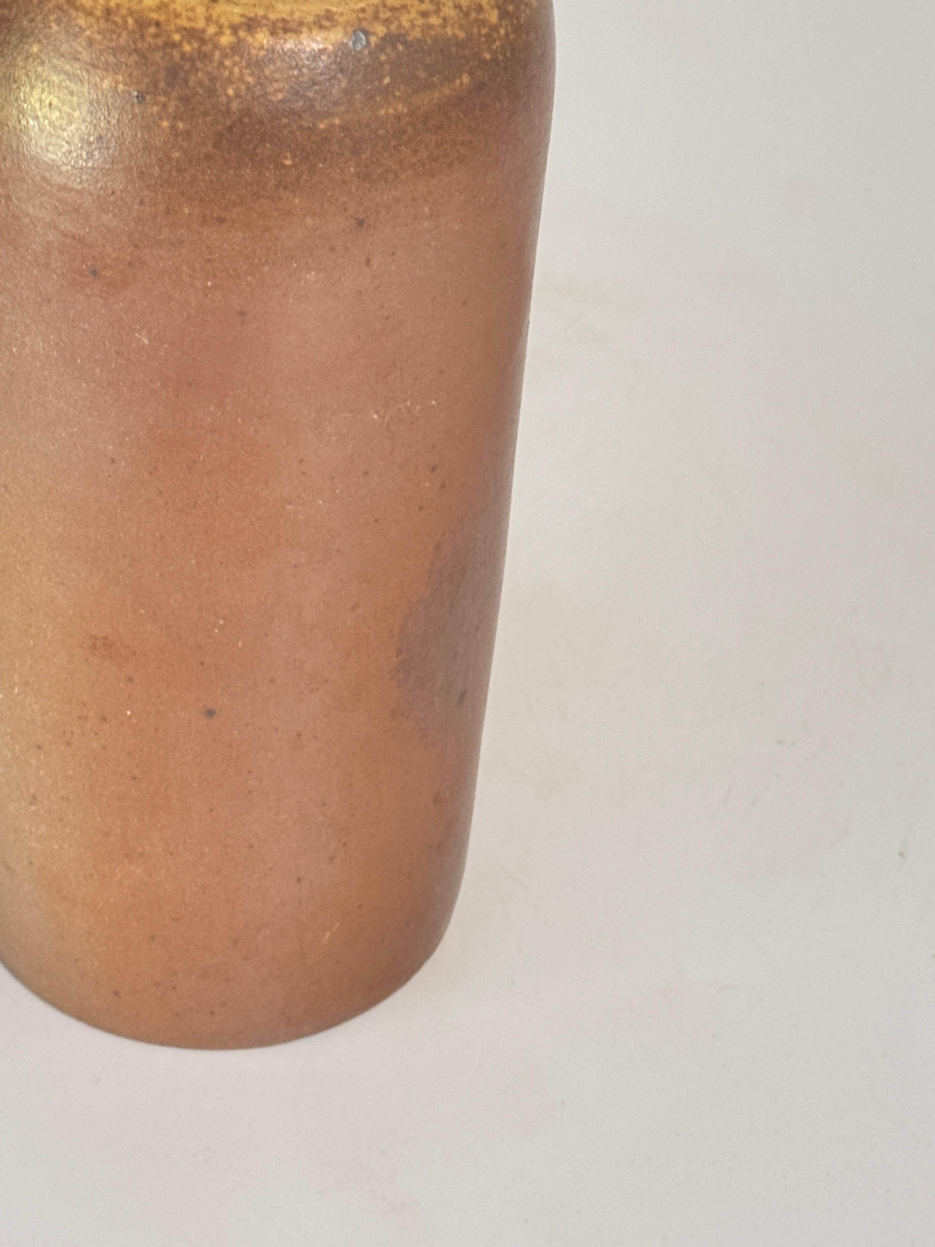 Francese Bottiglia o vaso in gres Colore marrone Francia XX secolo in vendita