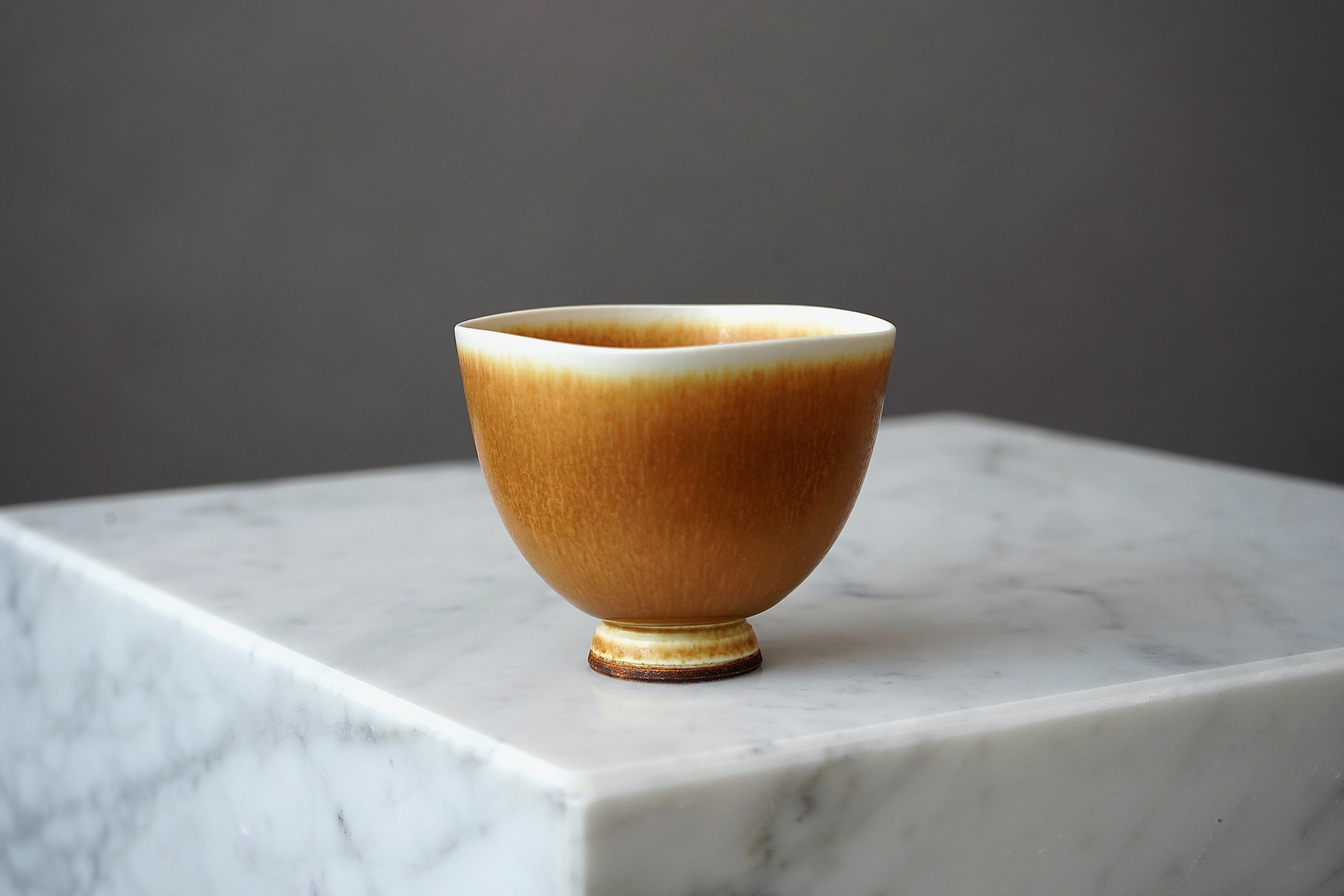 Ceramic Stoneware Bowl by Berndt Friberg for Gustavsberg, Sweden, 1962 For Sale