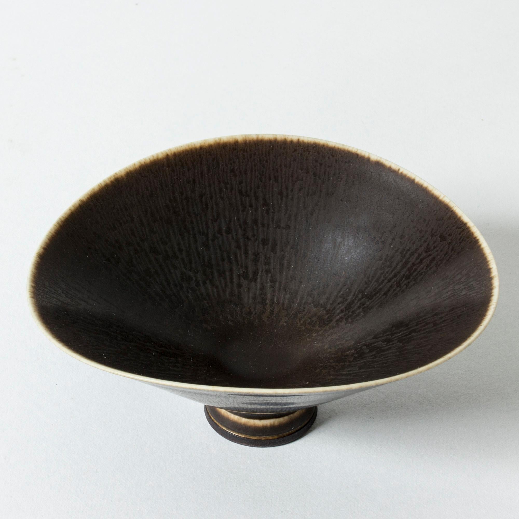 Scandinavian Modern Stoneware Bowl by Berndt Friberg, Gustavsberg, Sweden, 1950s