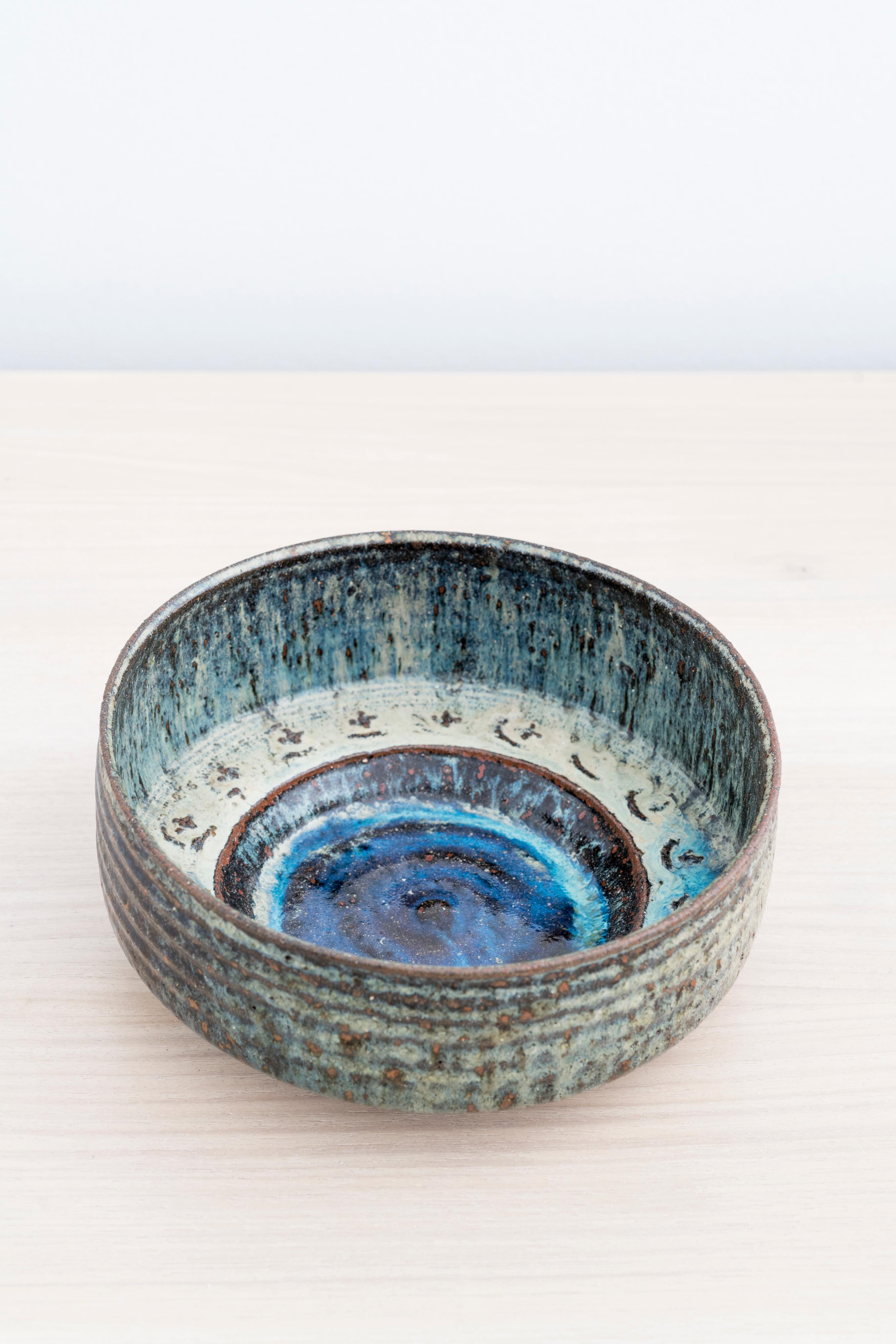 Scandinavian Modern Stoneware Bowl by Gutte Eriksen