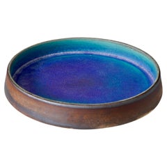 Bol en grès de Raija Tuumi pour Arabia, Finlande, années 1960 Bleu et Brown.