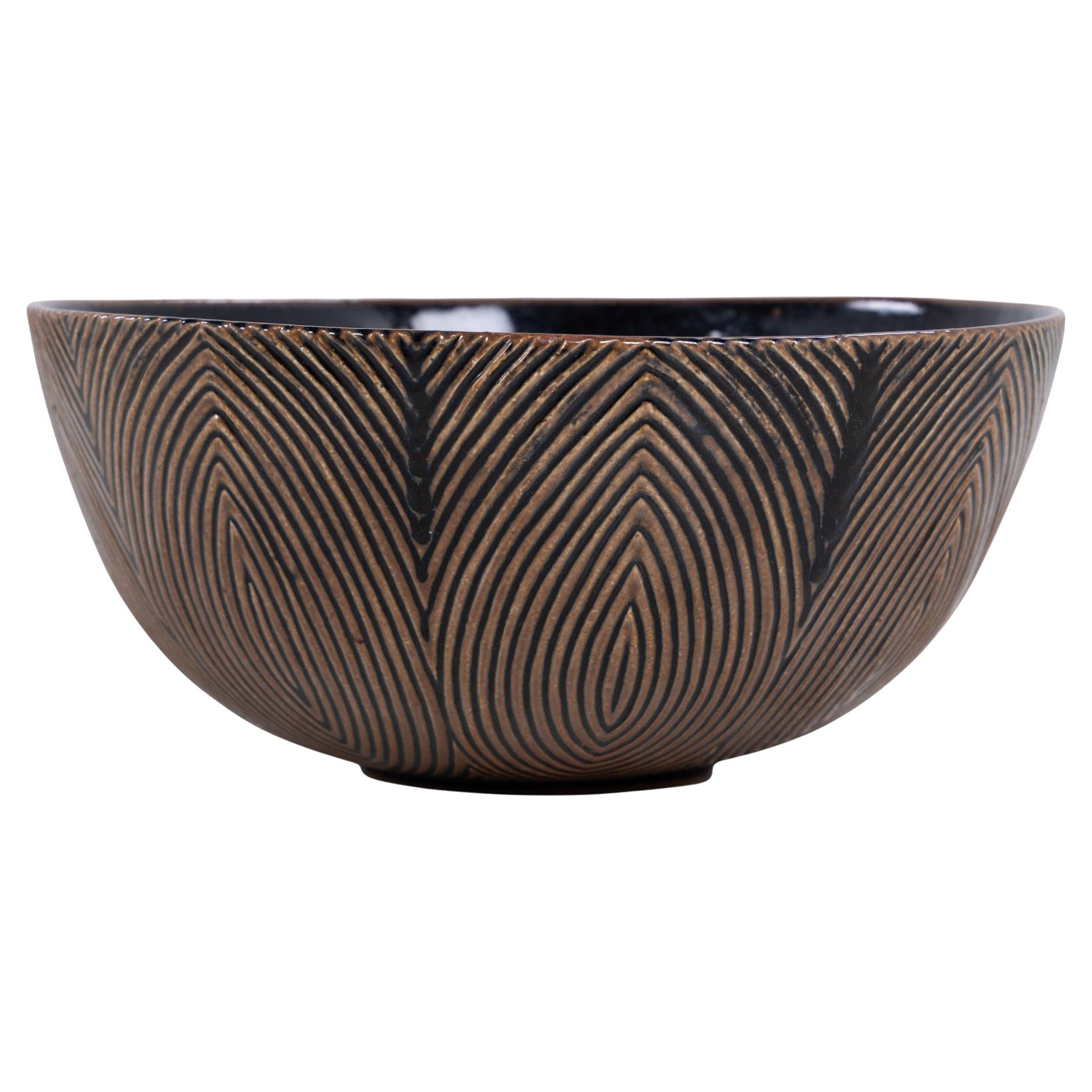 Stoneware bowl in Sung glaze by Axel Salto For Sale