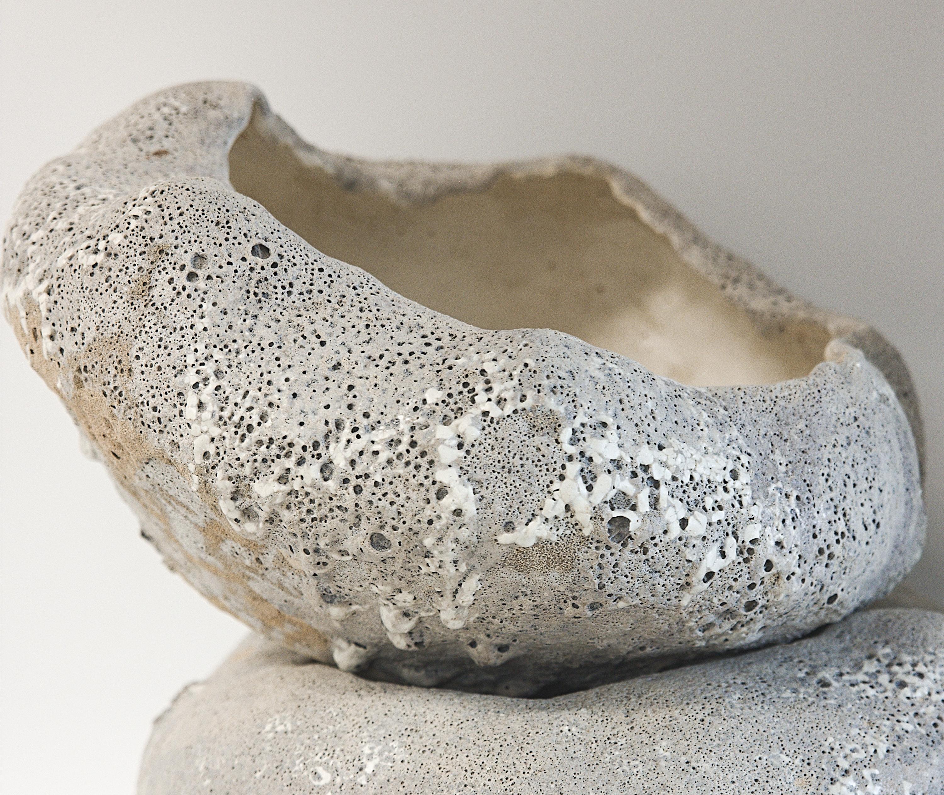 Stoneware  Bowl Lava Granite Textured- 16