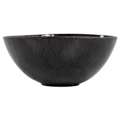 Stoneware bowl with 'butterfly wing' glaze by Axel Salto