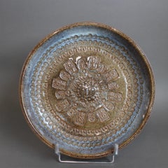 Stoneware Bowl with Sun Motif by Jean-Claude Taburet for HB Henriot