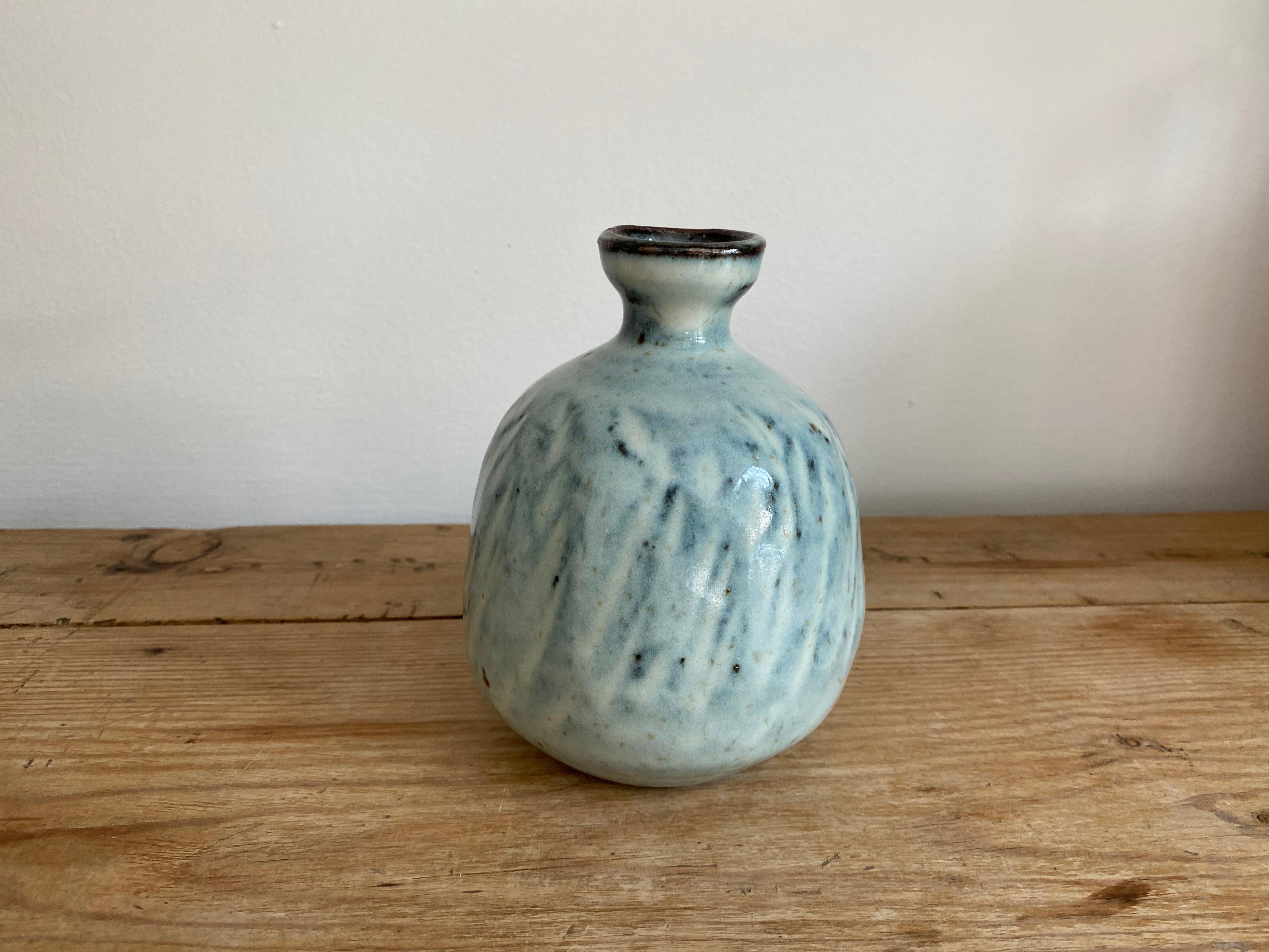 Swedish Stoneware Bud Vase by Mats Svensson