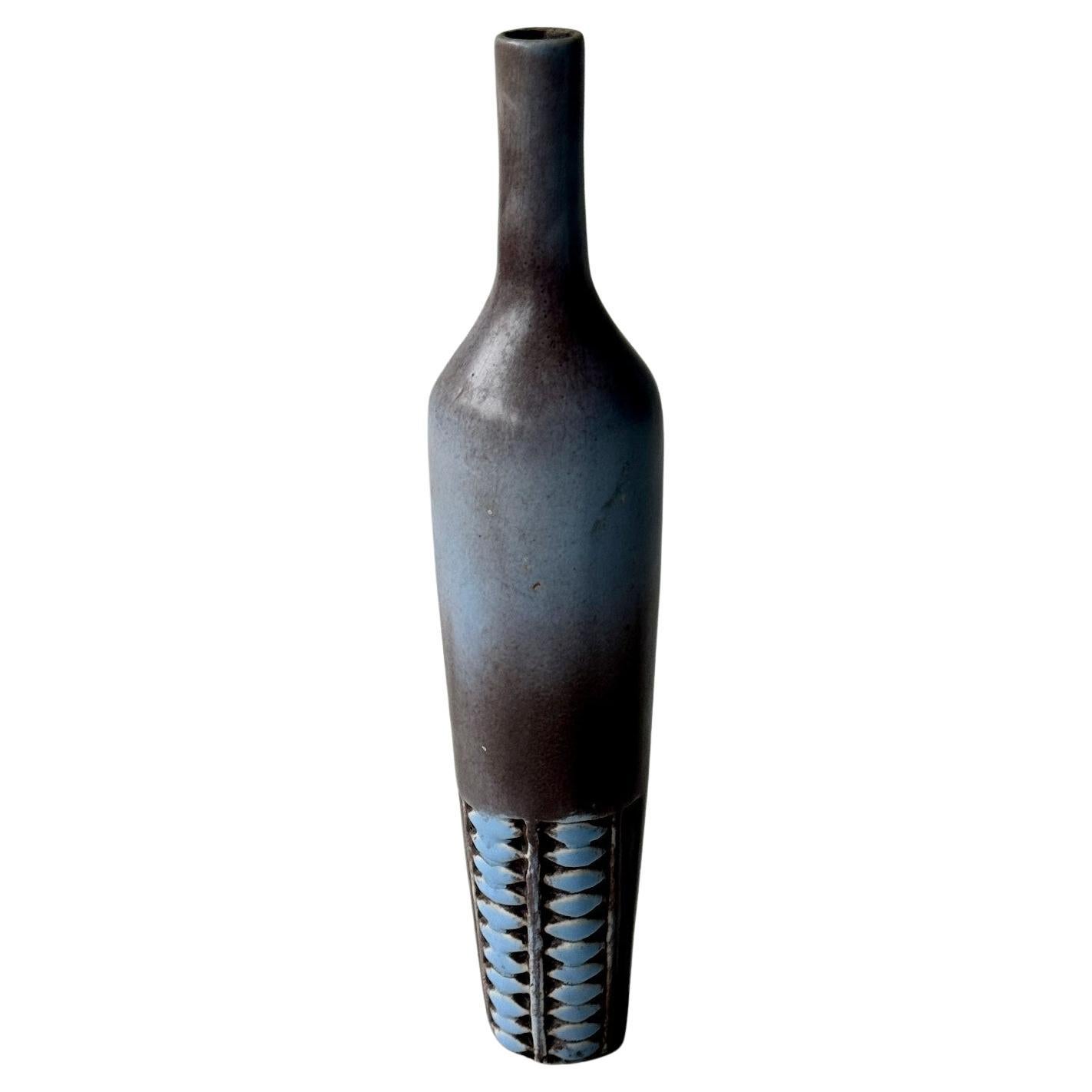 Stoneware Bud Vase, Vallauris, 1960s For Sale