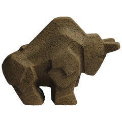 Stoneware Bull by Lars Pagfeldt in Brutalist Style, Sweden, 1960s