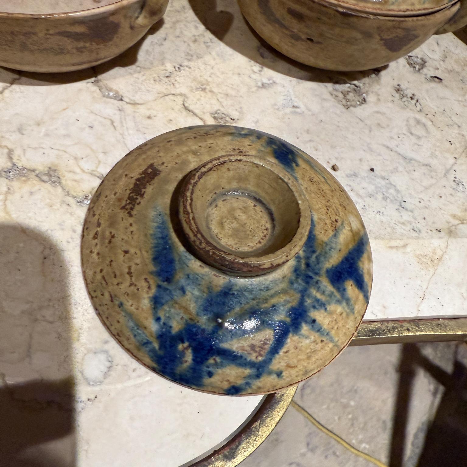 Stoneware Casserole Dishes Japan Set of 3 Vintage Pottery en venta 3