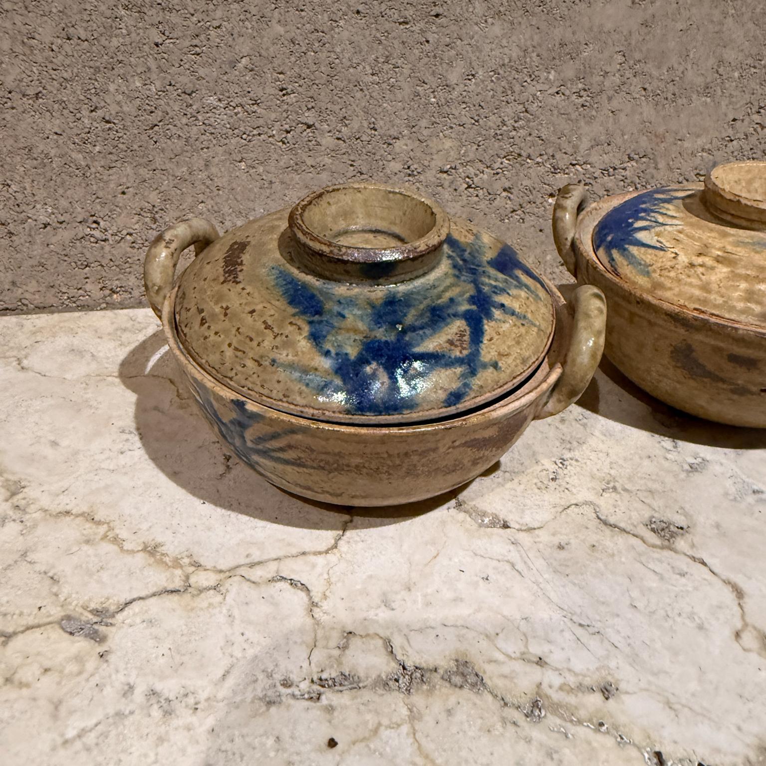 Stoneware Casserole Dishes Japan Set of 3 Vintage Pottery Gres en venta