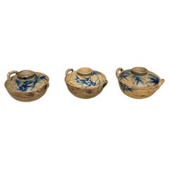 Stoneware Casserole Dishes Japan Set of 3 Vintage Pottery