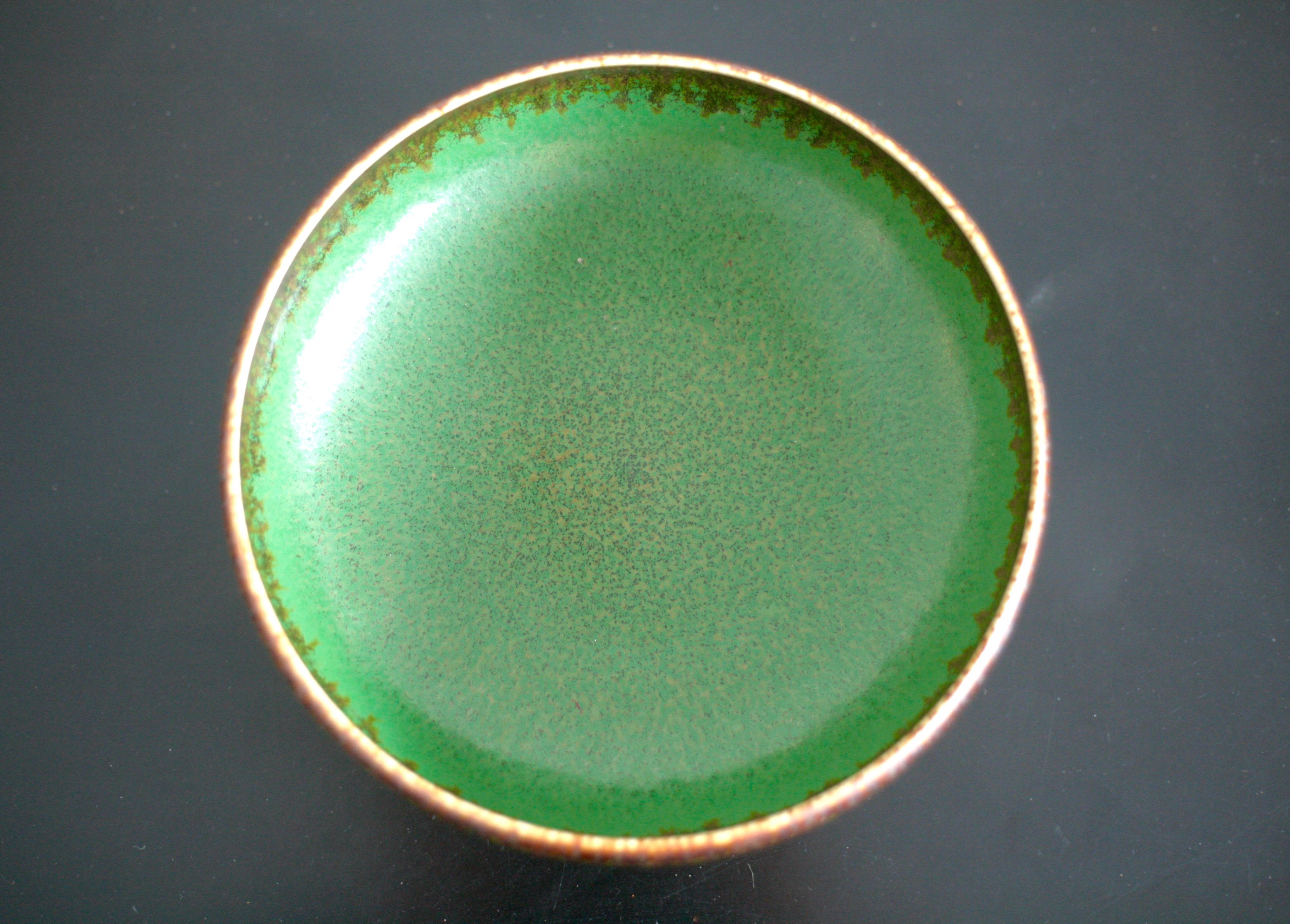 Beautiful deep green stoneware bowl designed by Carl-Harry Stålhane for Rörstrand.