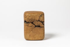Stoneware Ceramic Brown Asbtract Form by O Giroud La Borne 1977 Midcentury