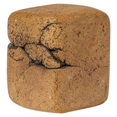 Stoneware Ceramic Brown Asbtract Form by O Giroud La Borne 1977 Midcentury