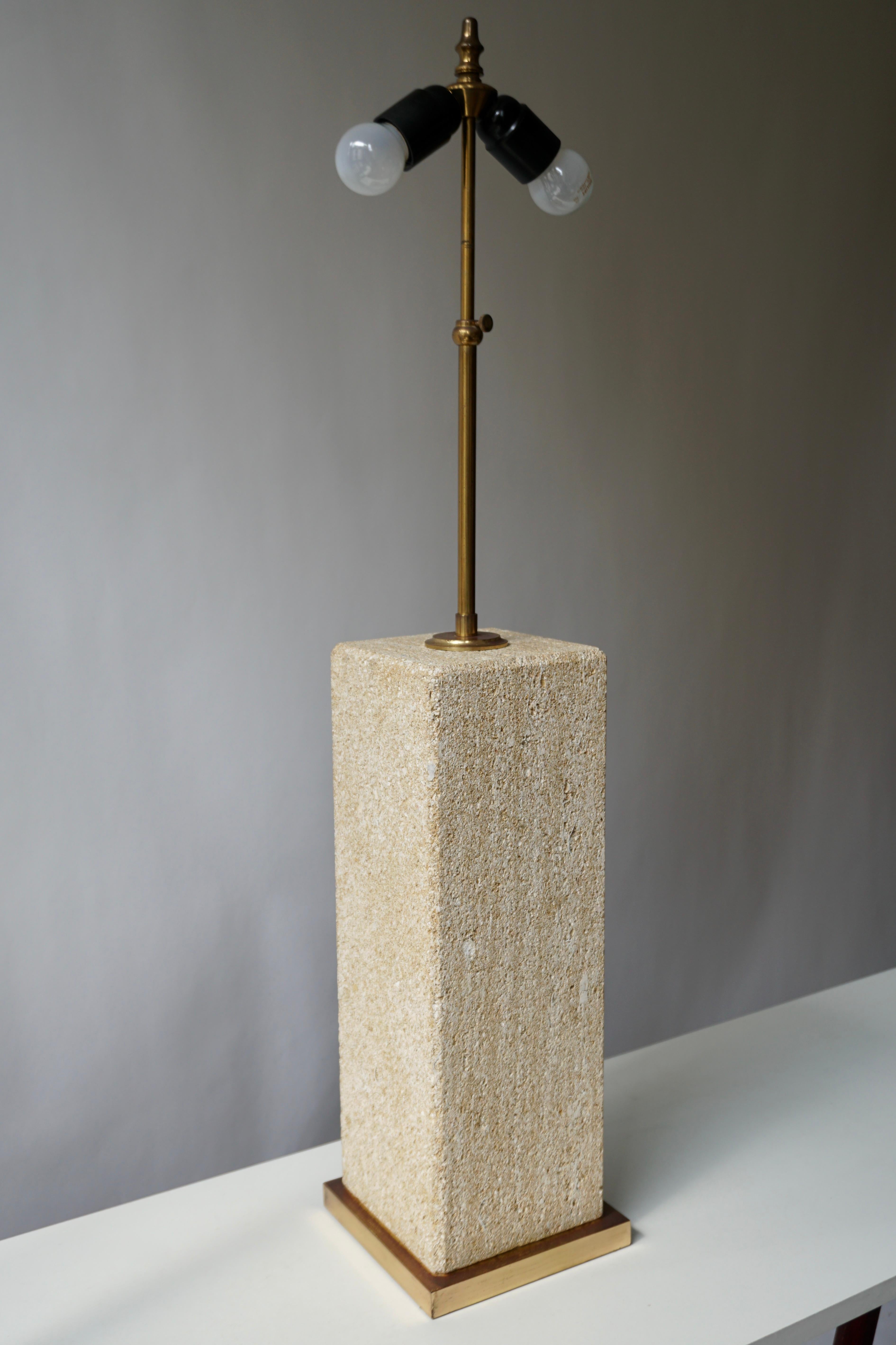 Stoneware Ceramic Italian Table Lamp In Good Condition In Antwerp, BE