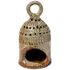 Lampada a lanterna in ceramica stoneware di Barbara Delfosse Realizzata a La Borne, 1975
