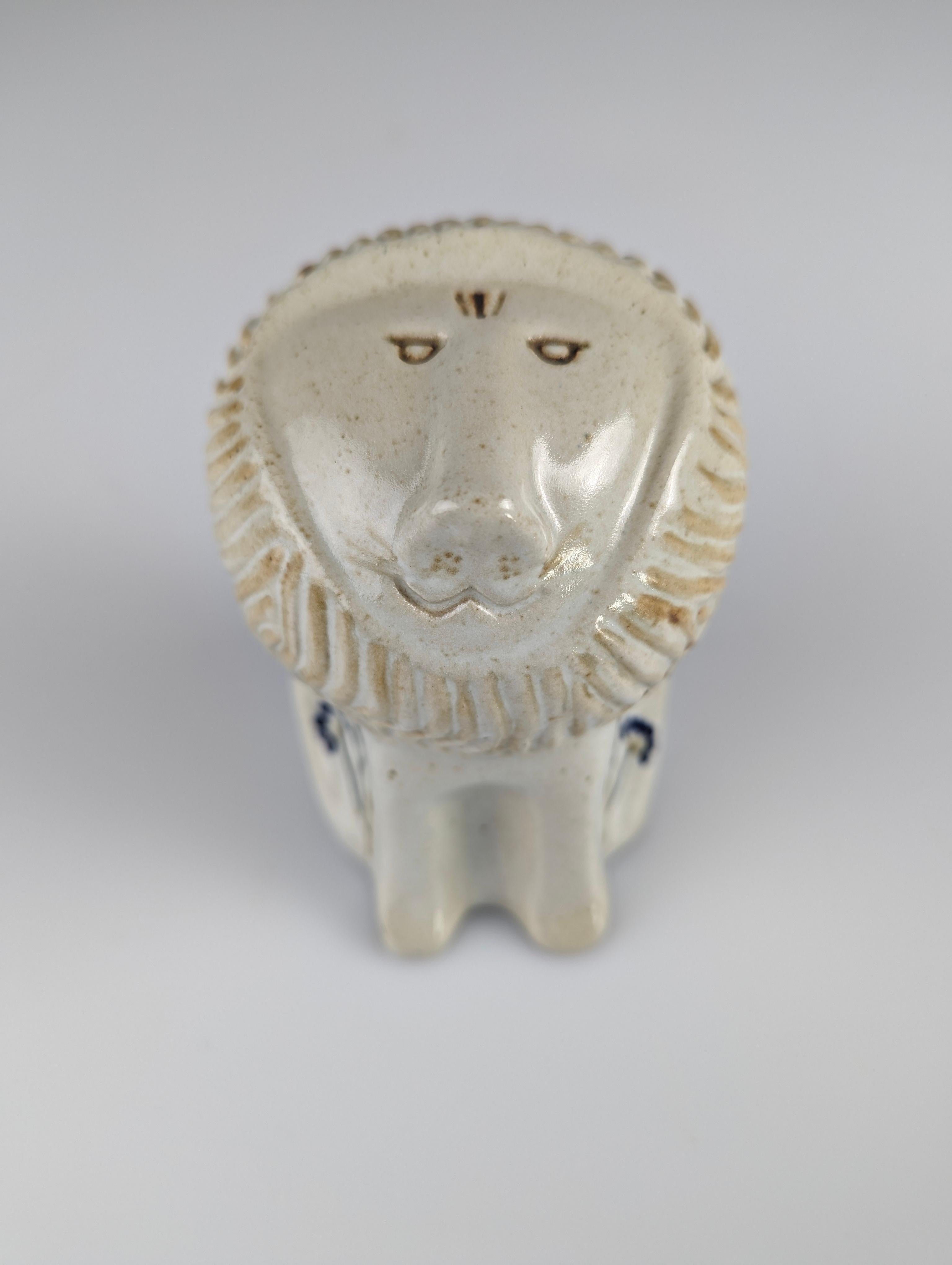 Stoneware Ceramic Lion by Antonio Salvador Orodea for ASO 1980s For Sale 3