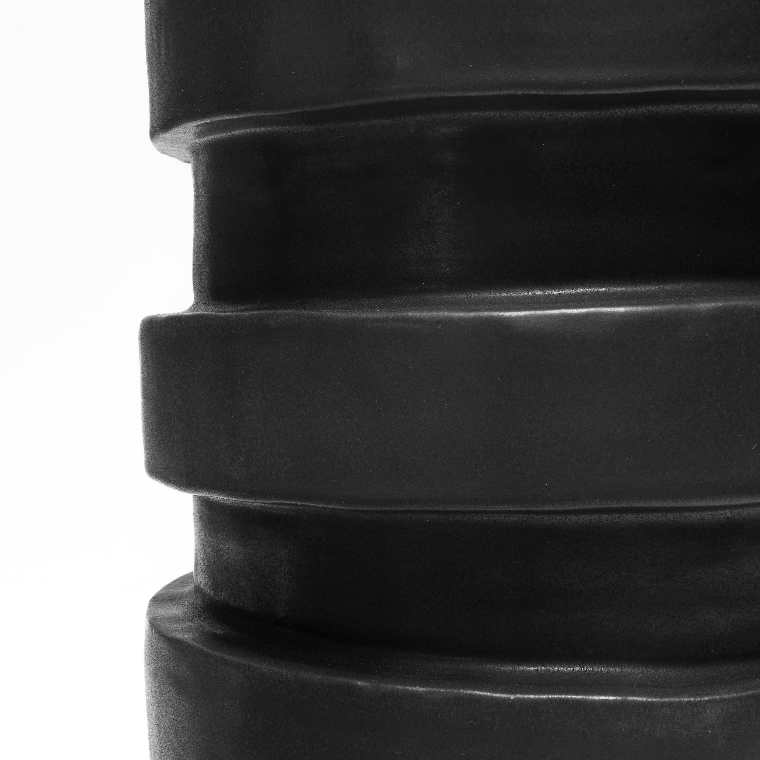 American Stoneware Ceramic Tunnel Vessel Sculpture by Bradley Duncan Studio