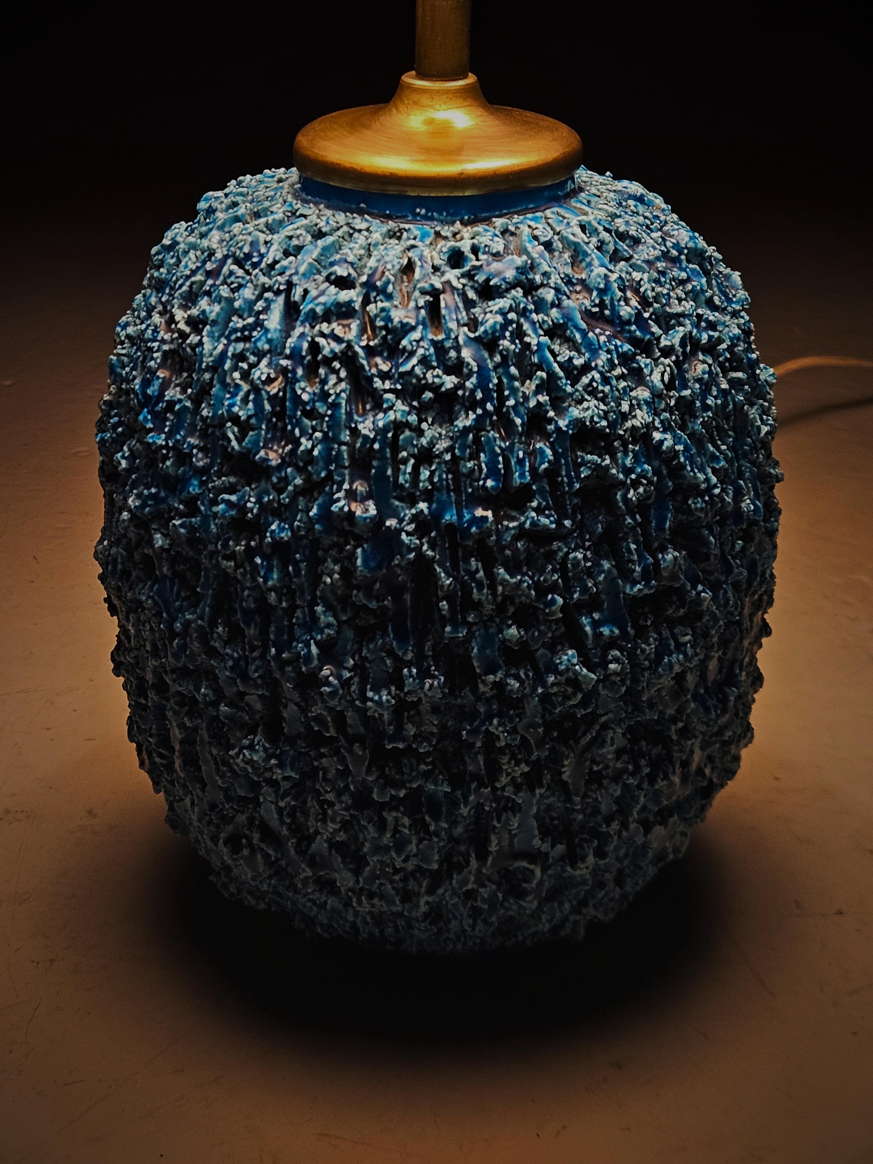Stoneware 'Chamotte' table lamp by Gunnar Nylund for Rörstrand, Sweden, 1940s 2