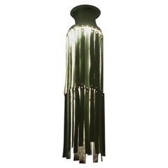 Stoneware Chandelier with Green Engobe