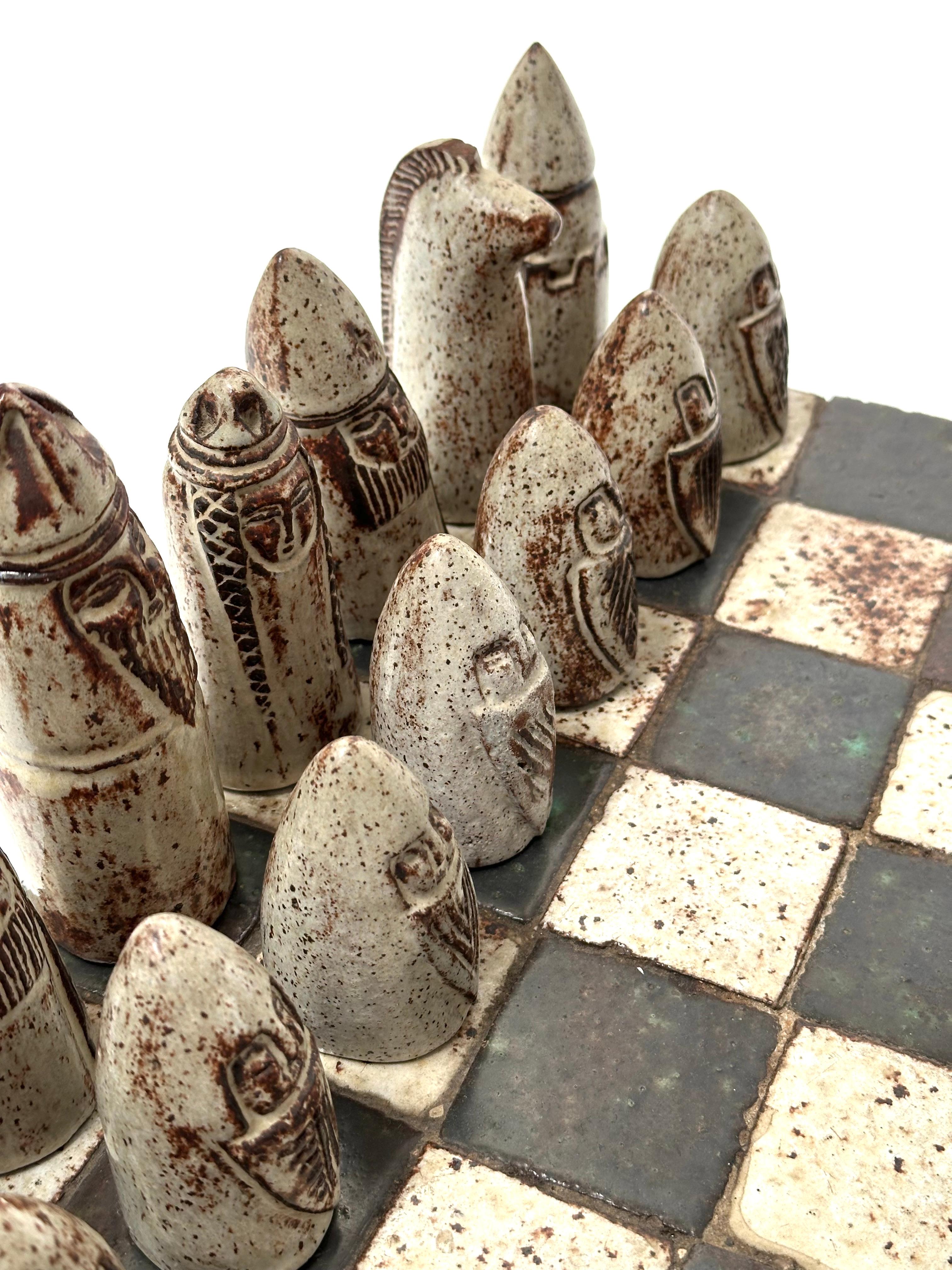 Stoneware Chess Game, Andrée Hirlet, Paris c. 1960 For Sale 3