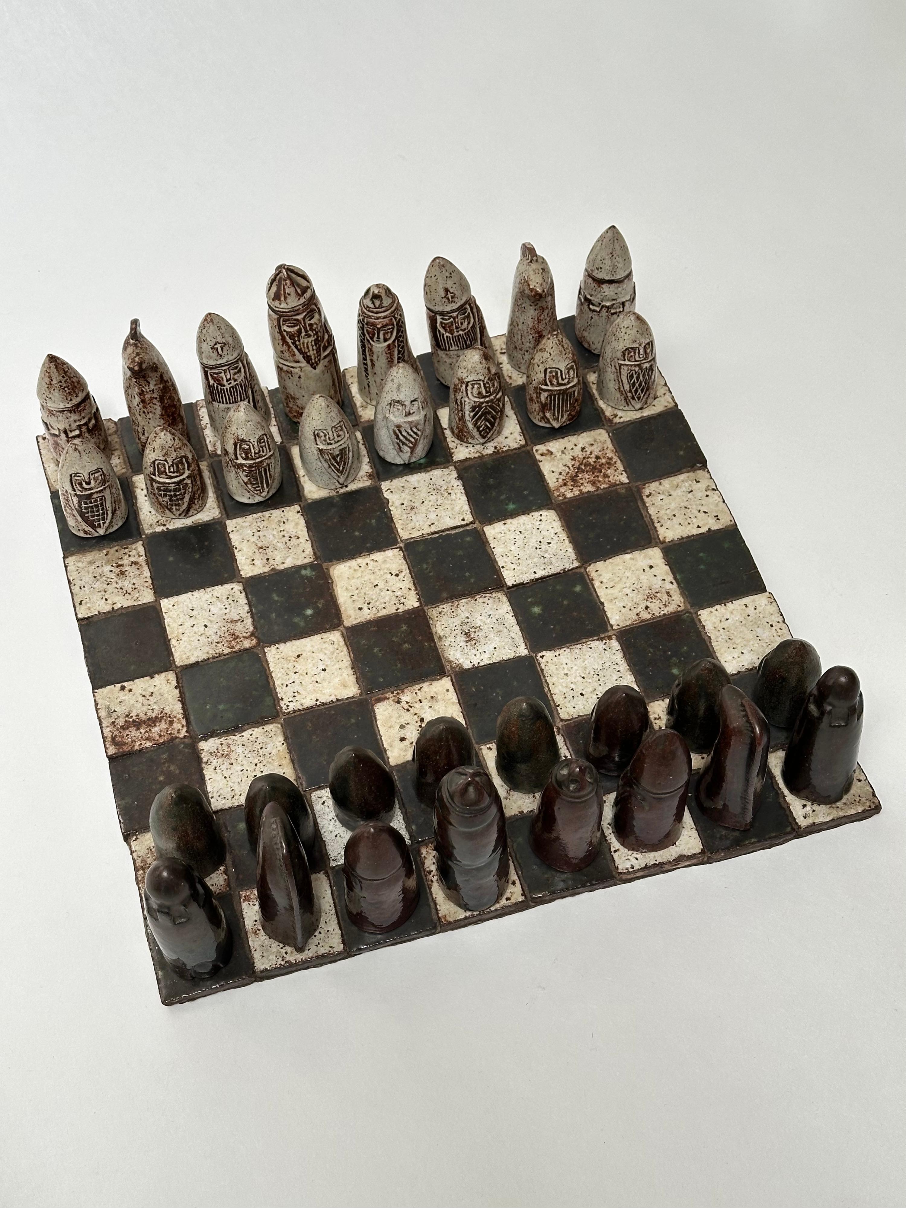 Stoneware Chess Game, Andrée Hirlet, Paris c. 1960 For Sale 4