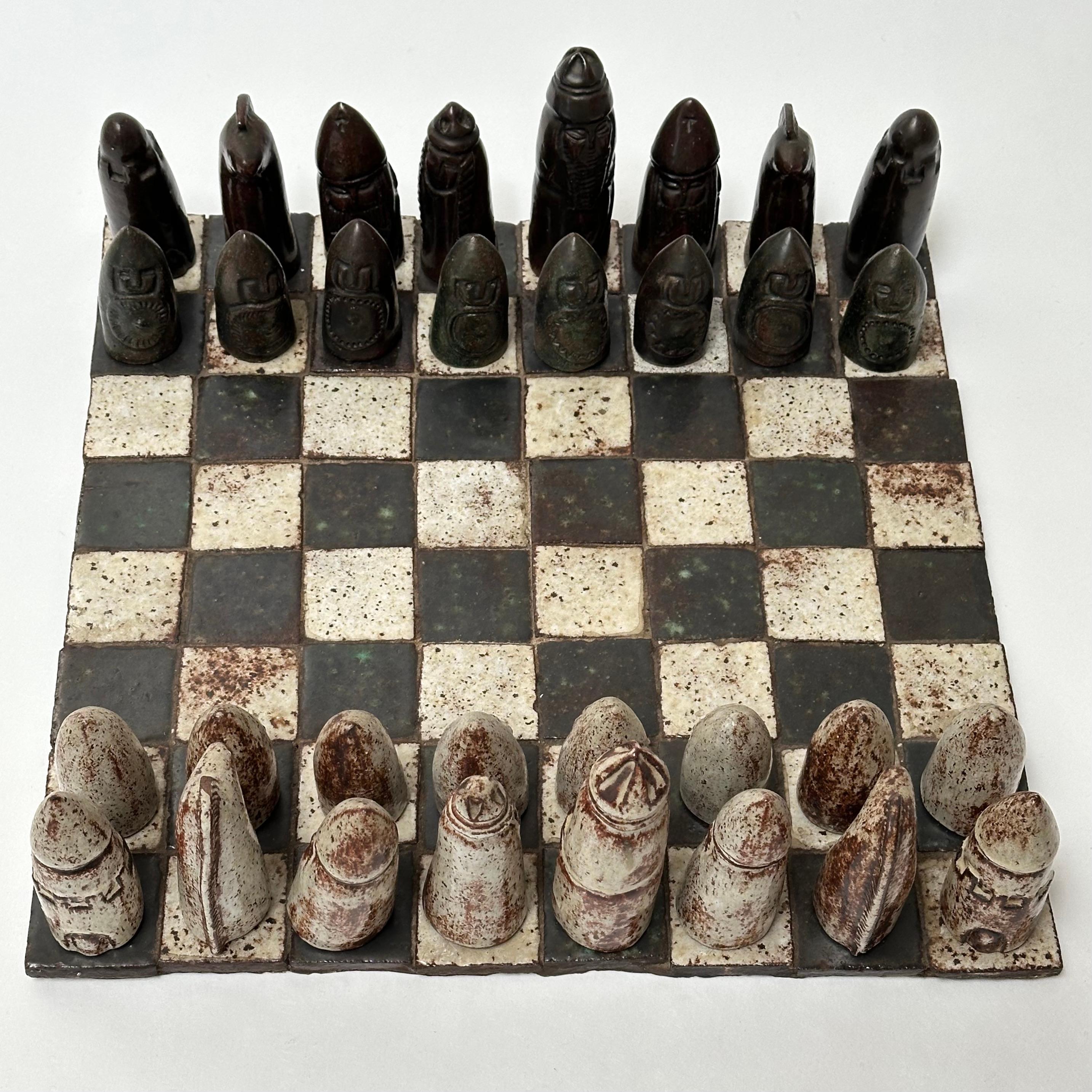 Stoneware Chess Game, Andrée Hirlet, Paris c. 1960 For Sale 7